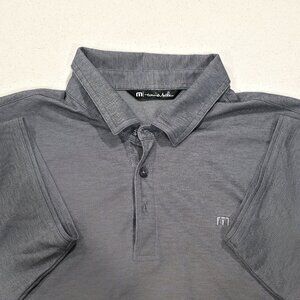Travis Mathew Polo Shirt Mens Extra Large Gray Golf Casual  XL
